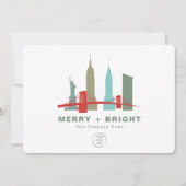 Zakelijk logo New York City Silhouette, Gebouw Feestdagenkaart (Voorkant)