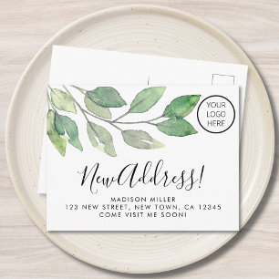 Zakelijk logo nieuw adres verhuizing aankondigingskaart