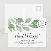 Zakelijk Logo Nieuwe Adres Verhuizing Aankondigingskaart (Voorkant / Achterkant)