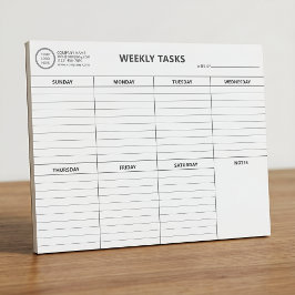 Zakelijk logo notitieblok | Wekelijkse takenplanne