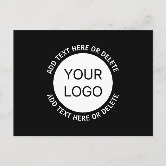 Zakelijk logo of een afbeelding & bewerkbare tekst briefkaart (Voorkant)