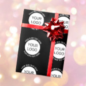 Zakelijk logo of een afbeelding & bewerkbare tekst cadeaupapier