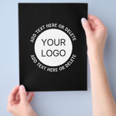 Zakelijk logo of een afbeelding & bewerkbare tekst flyer (Hand)