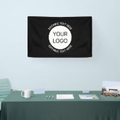 Zakelijk logo of een afbeelding & bewerkbare tekst spandoek (Beurs)