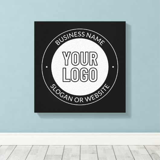 Zakelijk logo of ontwerp & bewerkbare tekstsjabloo canvas afdruk (Insitu (Houten vloer))