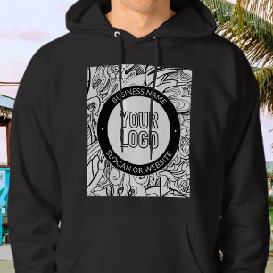 Zakelijk logo of ontwerp & bewerkbare tekstsjabloo hoodie