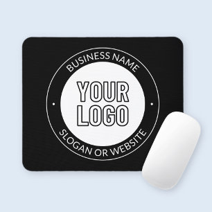 Zakelijk logo of ontwerp & bewerkbare tekstsjabloo muismat
