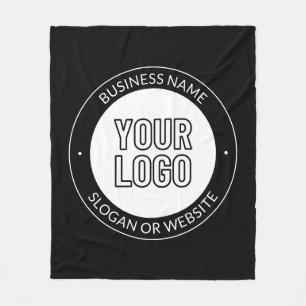Zakelijk logo of ontwerp & tekst sjabloon bewerkba fleece deken