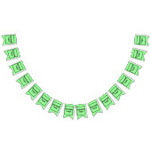 Zakelijk logo op lichtgroene zwaluwstaartvlinder vlaggetjes (Alle)