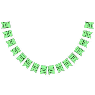 Zakelijk logo op lichtgroene zwaluwstaartvlinder vlaggetjes