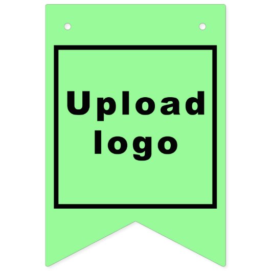 Zakelijk logo op lichtgroene zwaluwstaartvlinder vlaggetjes (Tweede vlag)