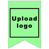 Zakelijk logo op lichtgroene zwaluwstaartvlinder vlaggetjes (Derde vlag)