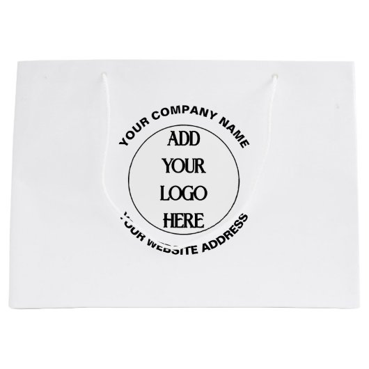 Zakelijk logo op maat  groot cadeauzakje (Voorkant)