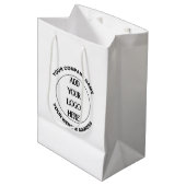 Zakelijk logo op maat medium cadeauzakje (Voorkant Gekanteld)