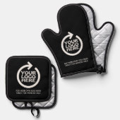 Zakelijk Logo op maat Ovenwant & Pannenlap Set (Voorkant / Achterkant)
