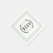 Zakelijk logo op maat servet (Hoek)