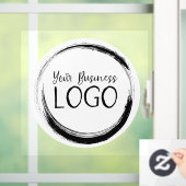 Zakelijk logo op witte cirkel raamsticker (Huis)