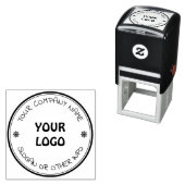 Zakelijk logo op zelfinkende stempel (In situ)