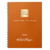 Zakelijk logo oranjebruin elegant notitieboek (Voorkant)
