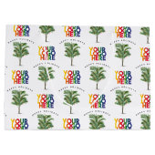 Zakelijk Logo Palmboom Kerstkaart Groot Cadeauzakje (Achterkant)