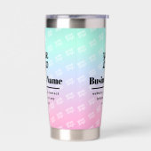 Zakelijk Logo Patroon (2 kanten) & Kleurrijke Ombr Geïsoleerde Drinkbeker (Links)