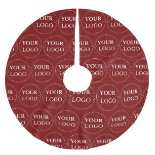 Zakelijk Logo Patroon Gemerkt Kerst Modern Rood Kerstboom Rok