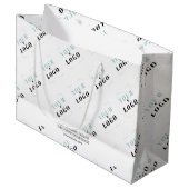 Zakelijk Logo-patroon met aangepaste promotietekst Groot Cadeauzakje (Voorkant Gekanteld)