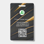 Zakelijk Logo Personeel medewerker qr Code Badge (Achterkant)