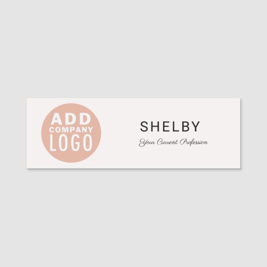 Zakelijk Logo Personeel Naamplaatje (Voorkant)