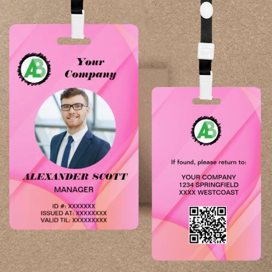 Zakelijk Logo Personeel personeelslid qr-code Badge
