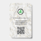 Zakelijk Logo Personeel personeelslid qr Code Badge (Achterkant)