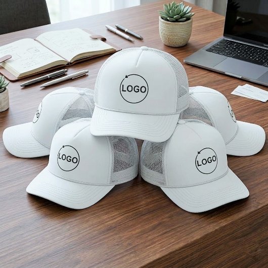 Zakelijk logo pet bedrijf merk trucker cap