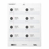 Zakelijk Logo Post Verzending Notitieblok Etiket (Full Sheet)