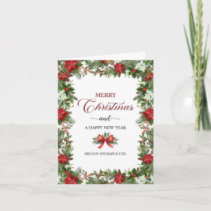 Zakelijk Logo Prettig Kerstfeest Dankkaart Notitiekaartje