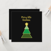 Zakelijk Logo, prettig kerstfeest, eenvoudig vierk Kaart (Voorkant / Achterkant in situ)