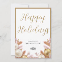 Zakelijk logo Prettige Feestdagen Eenvoudig Elegan