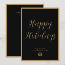 Zakelijk Logo Prettige Feestdagen Elegant Zwart Go