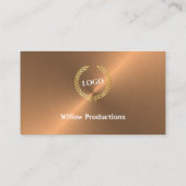 Zakelijk Logo Professional, minimalistisch koper Visitekaartje (Achterkant)