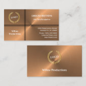 Zakelijk Logo Professional, minimalistisch koper Visitekaartje (Voorkant / Achterkant)