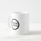 Zakelijk logo professioneel merk wit koffiemok (Voorkant links)