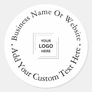 Zakelijk Logo   Professioneel Modern Minimaal Wit Ronde Sticker