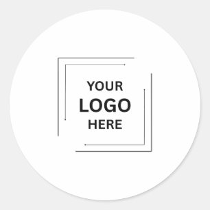 Zakelijk Logo   Professioneel Modern Minimaal Wit Ronde Sticker