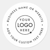 Zakelijk Logo Professioneel Modern Minimaal Wit Ronde Sticker (Voorkant)