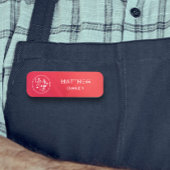 Zakelijk Logo Professioneel Personeel Rood Naamplaatje