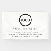 Zakelijk logo professioneel stijlvol trendy spandoek (Horizontaal)