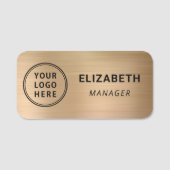 Zakelijk Logo Professionele Goud Naamplaatje (Voorkant)