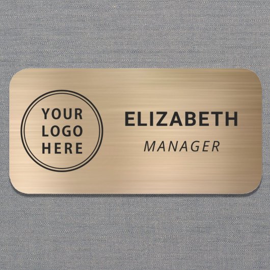 Zakelijk Logo Professionele Goud Naamplaatje