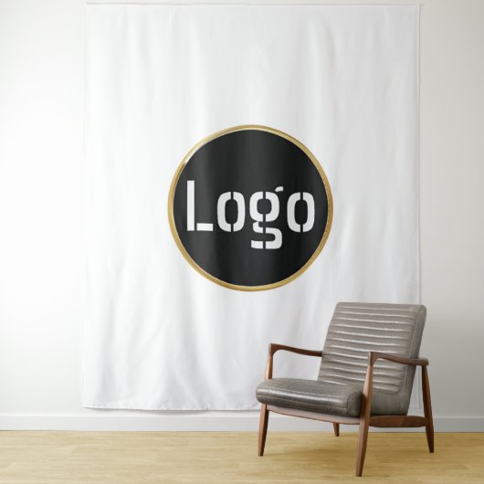 Zakelijk logo | professionele witte foto-achtergro wandkleed (In situ)