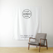 Zakelijk Logo | Professionele Witte Foto-achtergro Wandkleed (In situ)