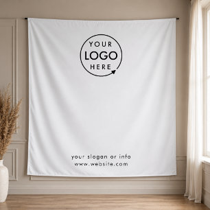 Zakelijk Logo Professionele Witte Foto-achtergro Wandkleed